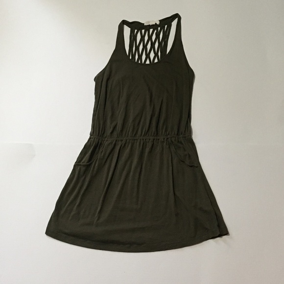 Forever 21 Tops - Forever 21 Green Strappy Back Detail Tunic Tank